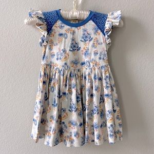 Wild Flowers Flutter Sleeve Swing Tunic